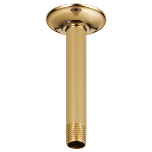 BRIZO 6" CEILING MOUNT SHOWER ARM AND FLANGE in Polished Gold
