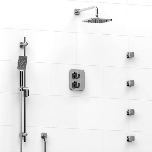 Riobel Equinox 4 Way Type Shower System with Body Jets Chrome