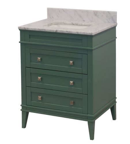 Royal Ibis 30 Inch Modern Bathroom Vanity in Green Finish