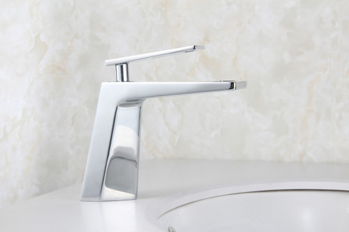 Royal Cube Chrome Single-Handle Lavatory Faucet