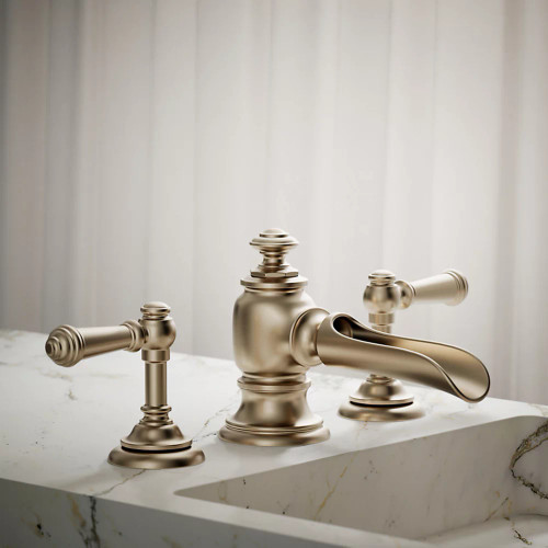 KOHLER Artifacts® with Flume design Bathroom sink faucet spout with Flume design, 1.2 gpm - Vibrant Brushed Bronze