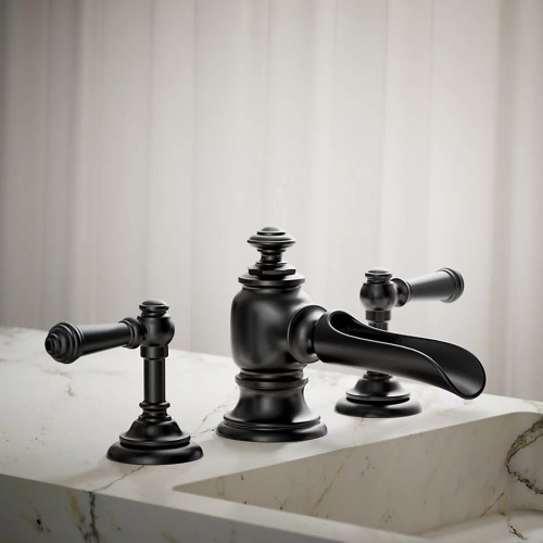 KOHLER Artifacts® with Flume design Bathroom sink faucet spout with Flume design, 1.2 gpm - Matte Black