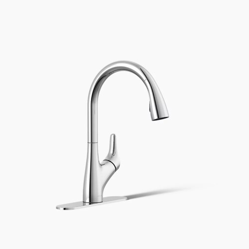 KOHLER Rival® Pull-down kitchen sink faucet with two-function sprayhead 1.5 gpm - Polished Chrome