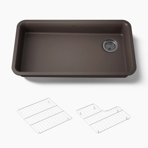 Kohler Cairn® 33" undermount single-bowl kitchen sink - Matte Brown
