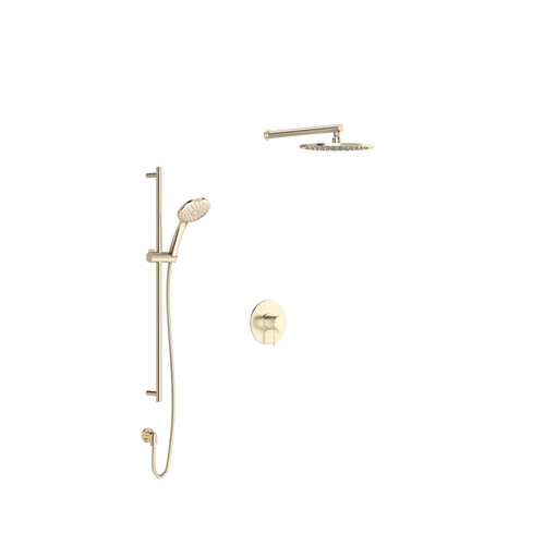 Rohl Tenerife Thermostatic Shower System with Shower Head and Hand Shower Satin Nickel