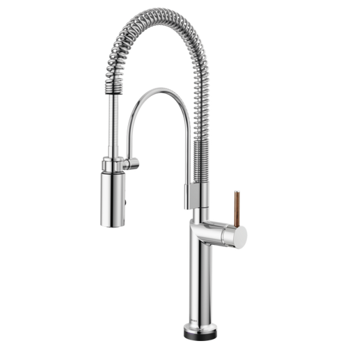 Brizo SmartTouch® Semi-Professional Kitchen Faucet - Less Handle With Wood Lever - Polished Chrome Brizo SmartTouch® Semi-Professional Kitchen Faucet - Less Handle With Wood Lever - Polished Chrome