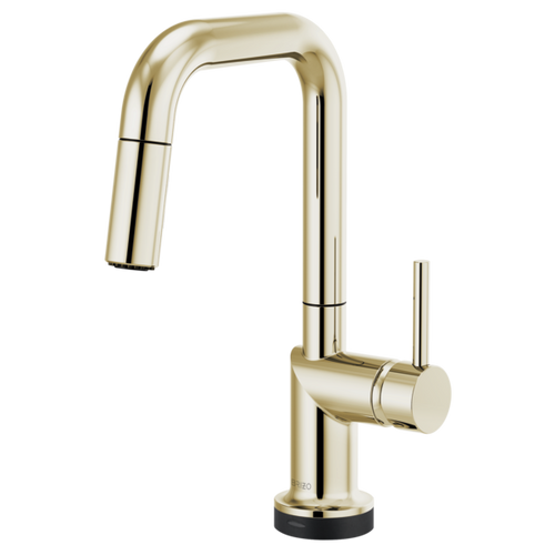 Brizo Odin® SmartTouch® Pull-Down Prep Kitchen Faucet with Square Spout - Less Handle - Brilliance® Polished Nickel