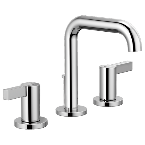Brizo Litze® Widespread Lavatory Faucet with High Spout - Less Handles With Extended Lever  1.5 GPM - Polished Chrome