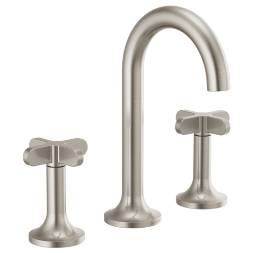 Brizo Odin® Widespread Lavatory Faucet - Less Handles With High Cross Handles 1.2 GPM - Brilliance® Brushed Nickel