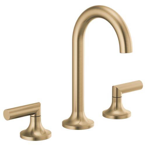 Brizo Odin® Widespread Lavatory Faucet - Less Handles With Low Lever Handles - Brilliance® Luxe Gold®
