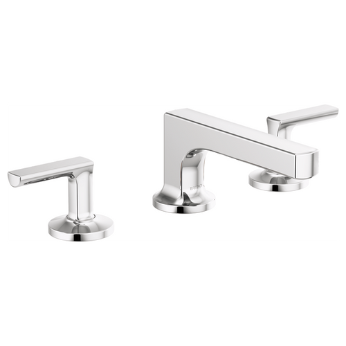 Brizo Kintsu® Widespread Lavatory Faucet with Low Spout - Less Handles With Lever 1.5 GPM - Polished Chrome