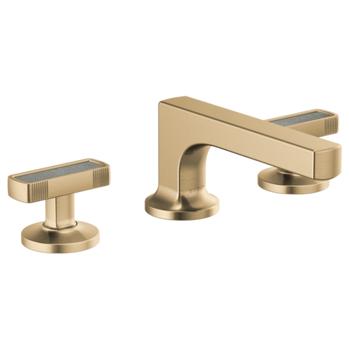 Brizo Kintsu® Widespread Lavatory Faucet with Low Spout - Less Handles, Knob with Concrete Inlay Handle 1.2 GPM - Brilliance® Luxe Gold® Brizo Kintsu® Widespread Lavatory Faucet with Low Spout - Less Handles, Knob with Concrete Inlay Handle 1.2 GPM - Brilliance® Luxe Gold®