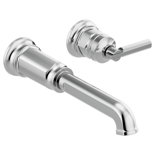 Brizo Invari® Two-Hole, Single-Handle Wall Mount Lavatory Faucet - Less Handle 1.2 GPM - Lever Handle - Polished Chrome Brizo Invari® Two-Hole, Single-Handle Wall Mount Lavatory Faucet - Less Handle 1.2 GPM - Lever Handle - Polished Chrome