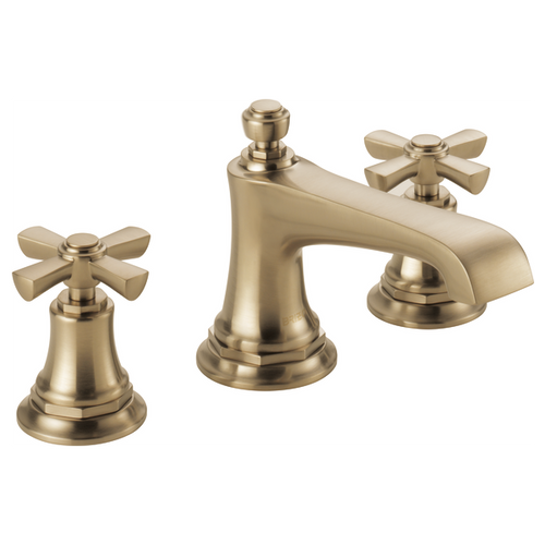 Brizo Rook® Widespread Lavatory Faucet - Less Handles 1.2 GPM - Bidet Cross Handle - Brilliance® Luxe Gold® Brizo Rook® Widespread Lavatory Faucet - Less Handles 1.2 GPM - Bidet Cross Handle - Brilliance® Luxe Gold®