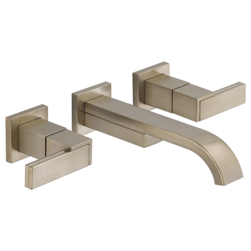 Brizo Siderna® Two-Handle Wall Mount Lavatory Faucet - Less Handles 1.2 GPM - Lever Handle - Brilliance® Brushed Nickel Brizo Siderna® Two-Handle Wall Mount Lavatory Faucet - Less Handles 1.2 GPM - Lever Handle - Brilliance® Brushed Nickel