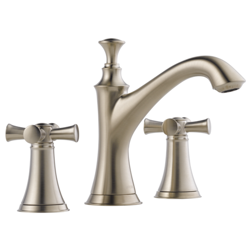 Brizo Baliza® Widespread Lavatory Faucet - Less Handles 1.5 GPM - Cross Handle - Brilliance® Brushed Nickel