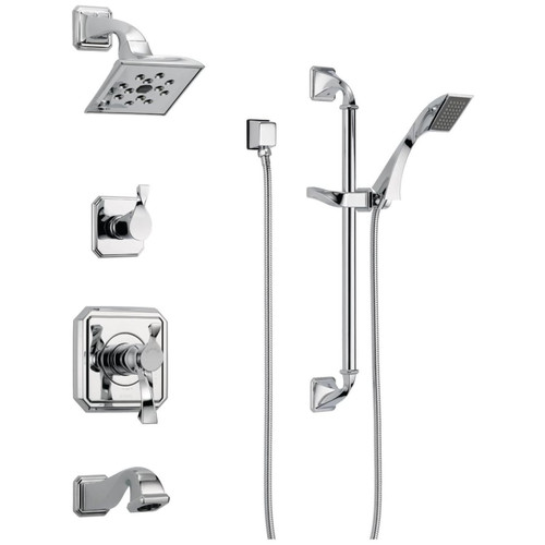 Brizo Virage Thermostatic Tub and Shower System with Shower Head and Hand Shower - Rough-in Valve Included - Chrome Brizo Virage Thermostatic Tub and Shower System with Shower Head and Hand Shower - Rough-in Valve Included - Chrome