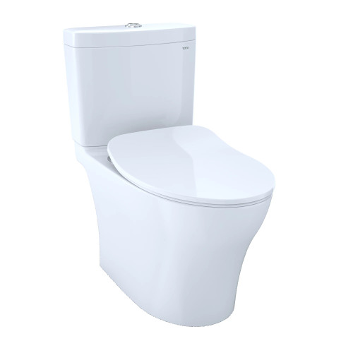 Toto Aquia® IV Toilet - 1.28 GPF & 0.9 GPF, Elongated Bowl - Washlet+ Connection - Slim Seat - New - Cotton