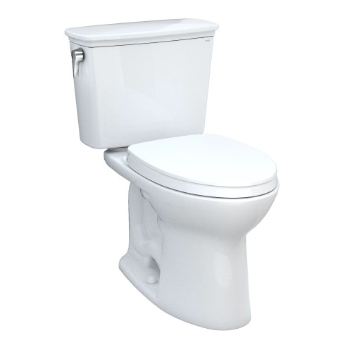 Toto Drake® Transitional Two-piece Toilet, 1.28 GPF, Elongated Bowl - Universal Height - 10" Rough-In - Cotton