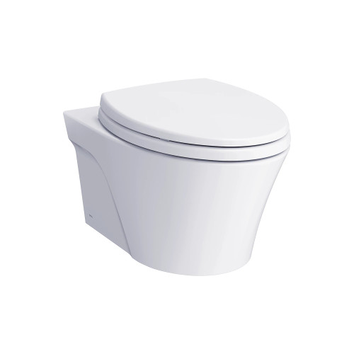 TOTO AP wall-hung dual flush toilet with Duofit in-wall tank and matte silver finish TOTO AP wall-hung dual flush toilet with Duofit in-wall tank and matte silver finish