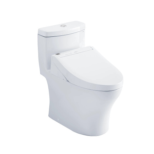 TOTO Aquia IV C5 One-Piece Dual Flush Toilet with Washlet in Cotton White TOTO Aquia IV C5 One-Piece Dual Flush Toilet with Washlet in Cotton White