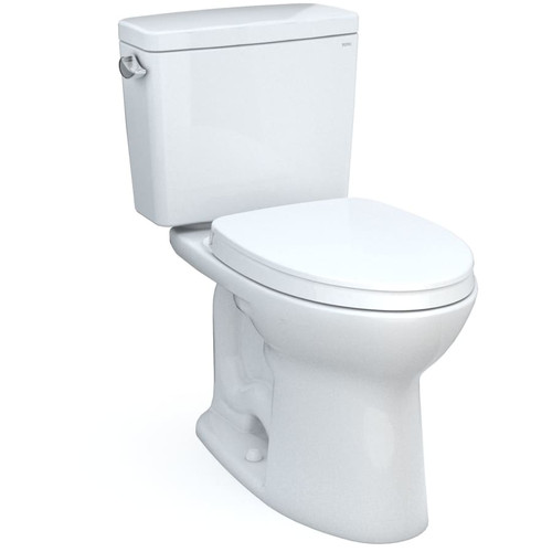 TOTO Drake two-piece elongated toilet with 10" rough-in, universal height, and cotton finish TOTO Drake two-piece elongated toilet with 10" rough-in, universal height, and cotton finish
