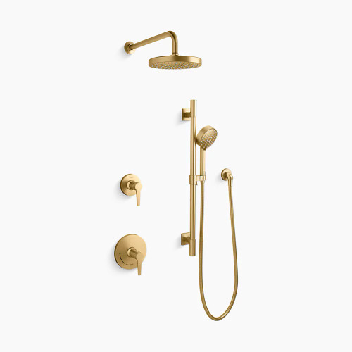 Kohler Awaken® Showering kit, 2.5 gpm - Vibrant Brushed Moderne Brass