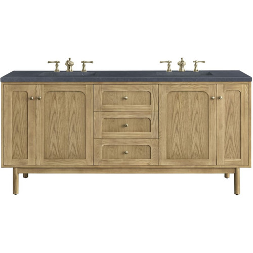 James Martin Vanities Laurent 72" Free Standing or Wall Mounted Double Basin Wood Vanity Set