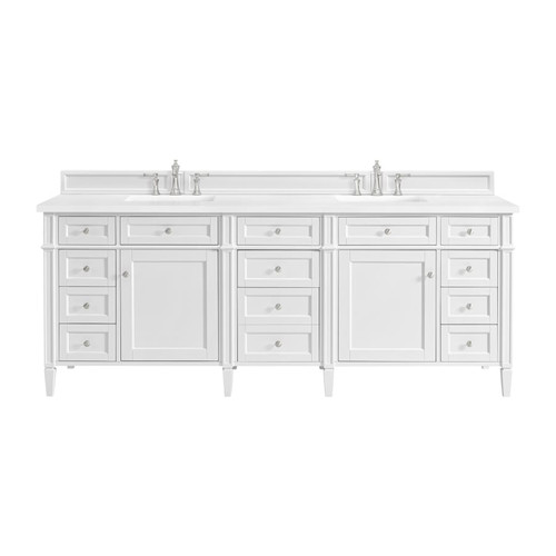 James Martin Vanities Brittany 84" Double Basin Poplar Wood Vanity Set