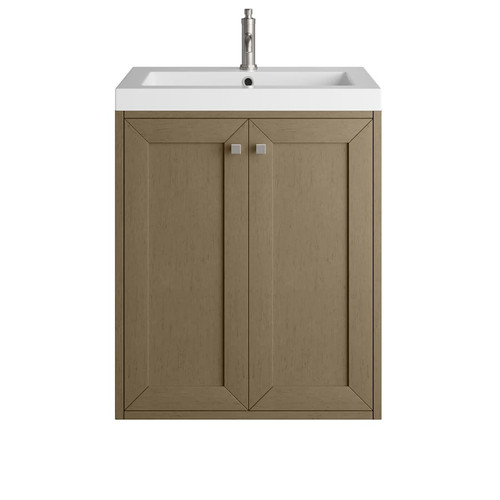 James Martin Vanities Chianti 24" Wall Mounted Single Basin Vanity Set with Stone Composite Top and Rectangular Sink - 533V24WLWLWG