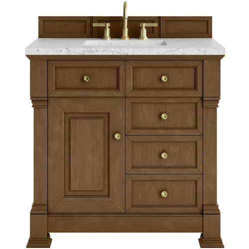 James Martin Vanities Brookfield 36" Free Standing Single Basin Vanity Set with Quartz Top and Rectangular Sink - 547-V36-3EJP