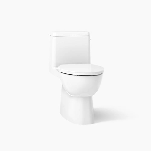 Kohler Reach® One-piece Compact Elongated Toilet With Skirted Trapway, 1.28 gpf - White Right