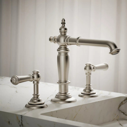 Kohler Artifacts® Bathroom Sink Faucet Spout With Column Design, 1.2 Gpm - Vibrant Brushed Nickel