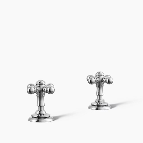 Kohler Artifacts® Cross Bathroom Sink Faucet Handles - Polished Chrome