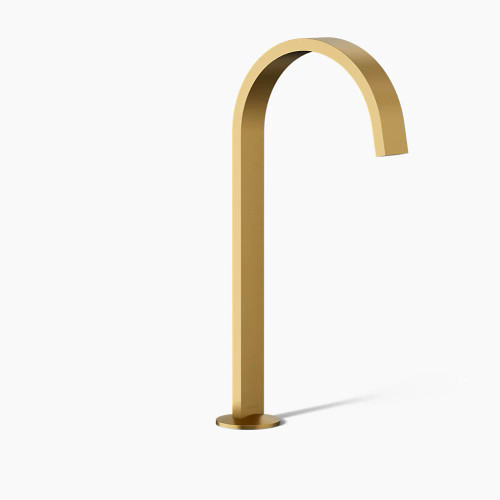 Kohler Components® Bathroom Sink Faucet Spout With Ribbon Design, 1.2 Gpm - Vibrant Brushed Moderne Brass