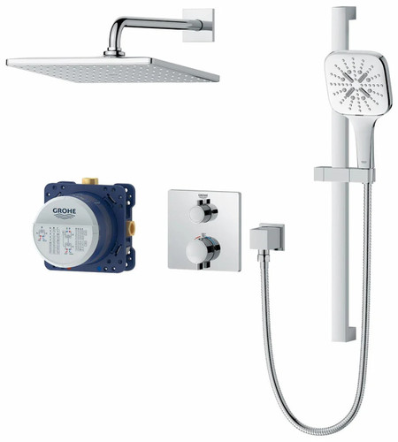Grohe Rainshower GrohTherm 2-Handle Thermostatic Dual Function Shower Kit