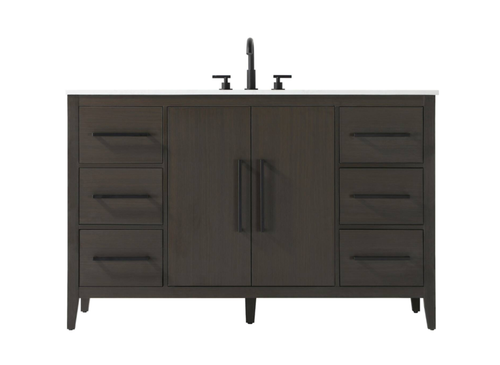 Royal Rodeo 48 inch Black  Bathroom Vanity, With Quartz Countertop