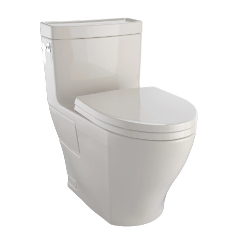 Toto Aimes® One-piece Toilet, 1.28GPF, Elongated Bowl - Washlet®+ Connection - Bone