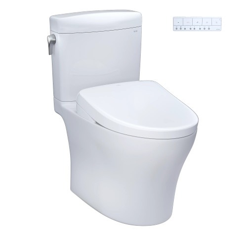 Toto Aquia® IV Cube - Washlet®+ S7 Two-Piece Toilet - 1.28 GPF & 0.9 GPF - Cotton