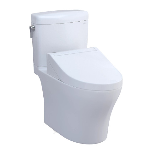 TOTO Aquia® IV Cube - WASHLET®+ C5 Two-Piece Toilet - 1.28 GPF & 0.9 GPF - New - Cotton