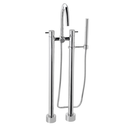 TOTO Two-Handle Freestanding Tub Filler - Polished Chrome