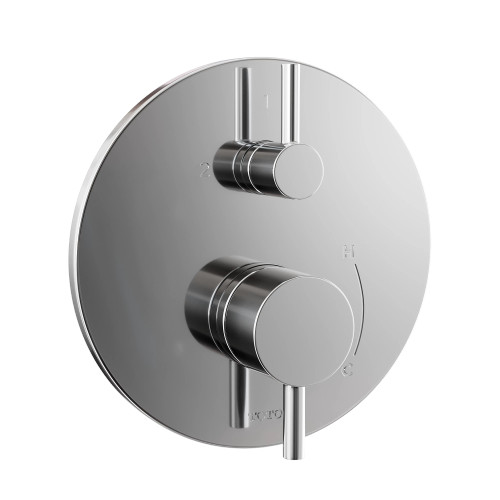 TOTO Pressure Balance Valve with Diverter Trim - Round - Polished Chrome