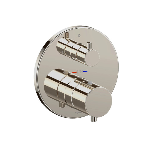 TOTO Thermostatic Mixing Valve with Two-way Diverter Trim - Round - Polished Nickel