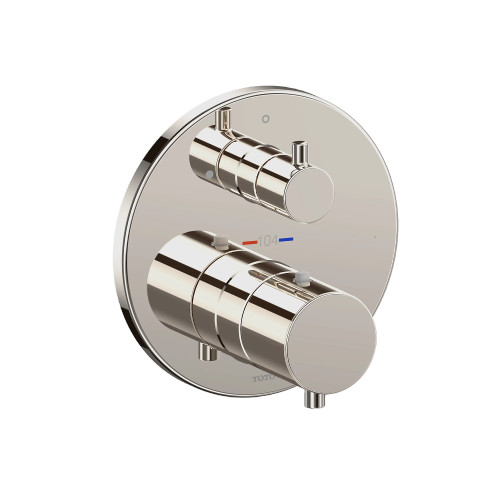 TOTO Thermostatic Mixing Valve with Volume Control Trim - Round - Polished Nickel