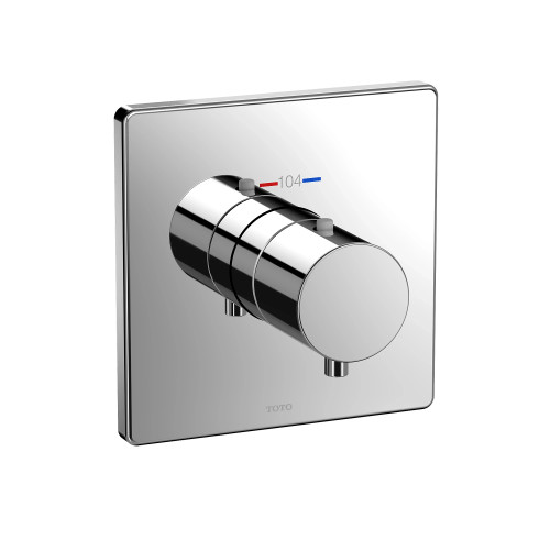 TOTO Thermostatic Mixing Valve Trim - Square - Polished Chrome