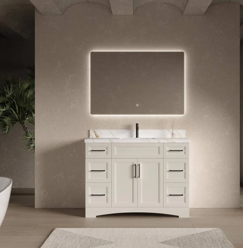 Royal Pearl 48 inch Linen Beige  Single Sink Bathroom Vanity * New Model