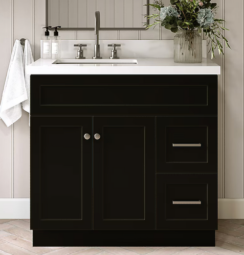 Royal Pearl Collection 36 inch Espresso  Bathroom Vanity Left Offset
