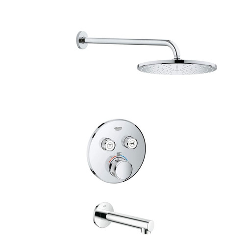 Grohe Grohtherm Thermostatic Tub and Shower Package with 1.75 GPM Single Function Shower Head - Valve Included