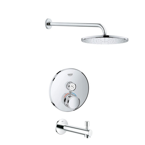 Grohe Grohtherm Thermostatic Tub and Shower Package with 1.75 GPM Single Function Shower Head - Valve Included