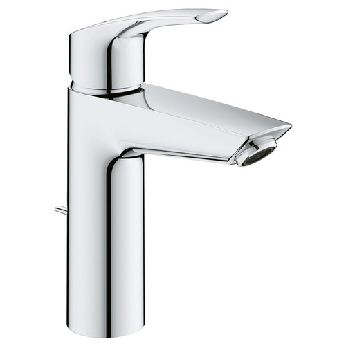 Grohe Eurosmart 1.2 GPM Deck Mounted Single Hole M-Size Bathroom Faucet with Drain Assembly